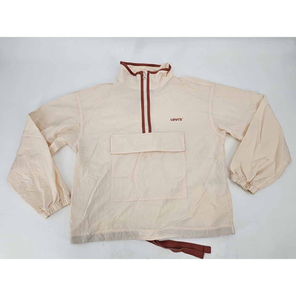Levis Jacket Adult Pink Nora Windbreaker 1/4 Zip Pullover Outdoor Women XS